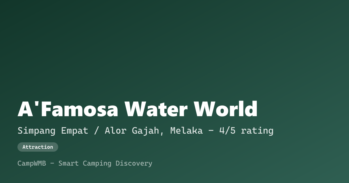 Visual sementara A'Famosa Water World