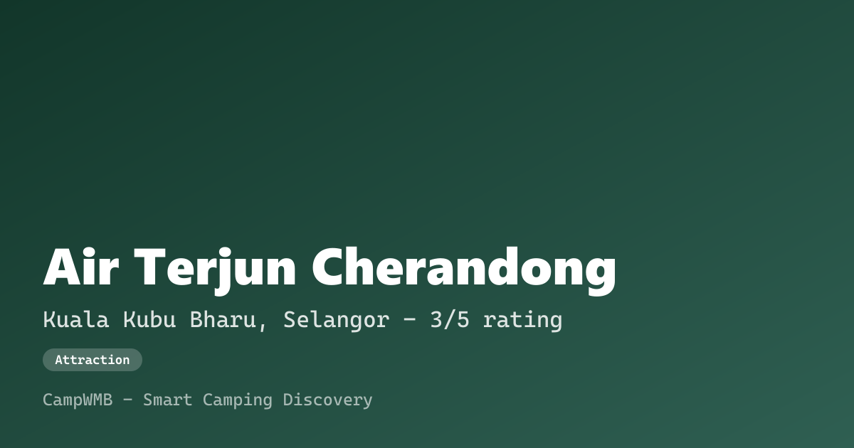 Visual sementara Air Terjun Cherandong
