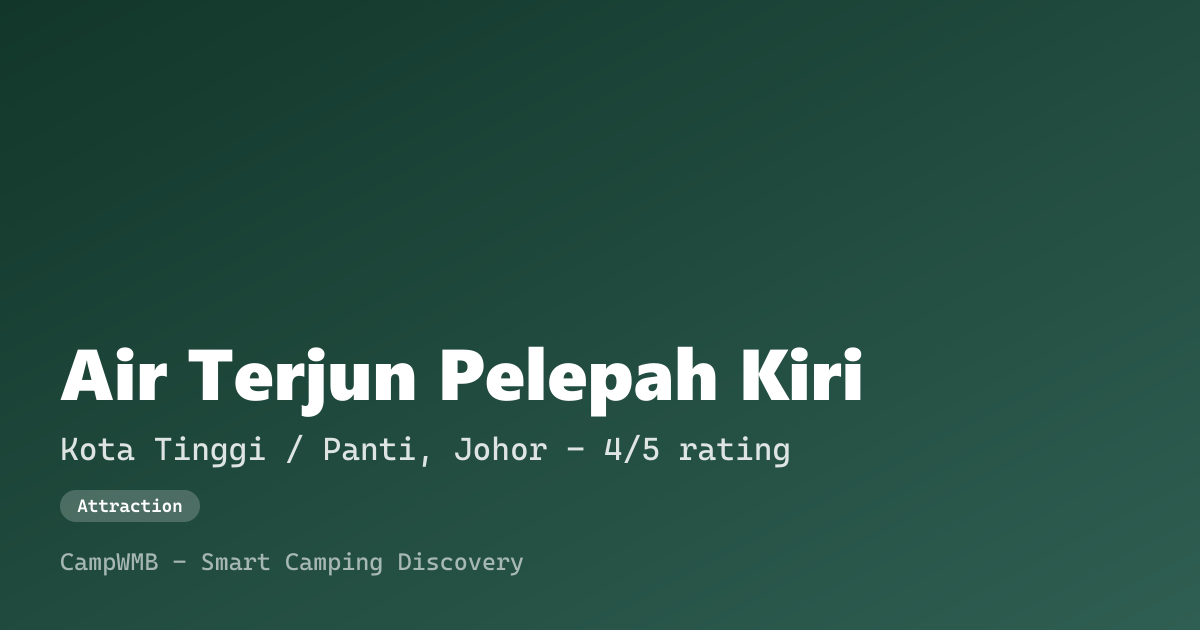 Visual sementara Air Terjun Pelepah Kiri
