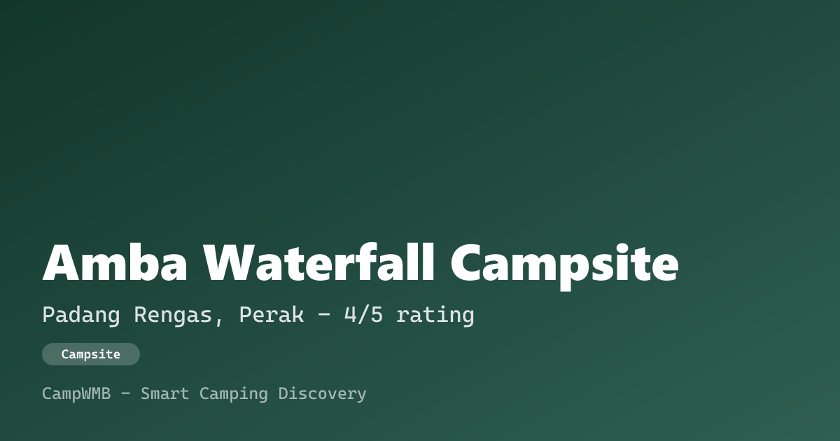 Visual sementara Amba Waterfall Campsite