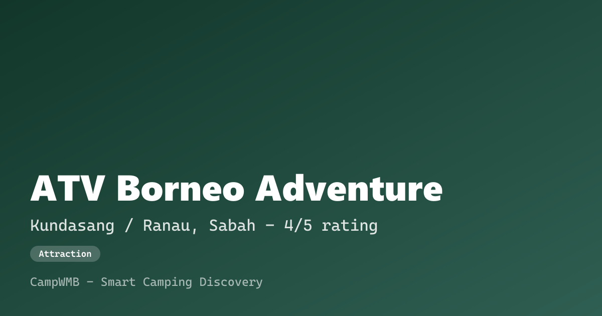 Visual sementara ATV Borneo Adventure