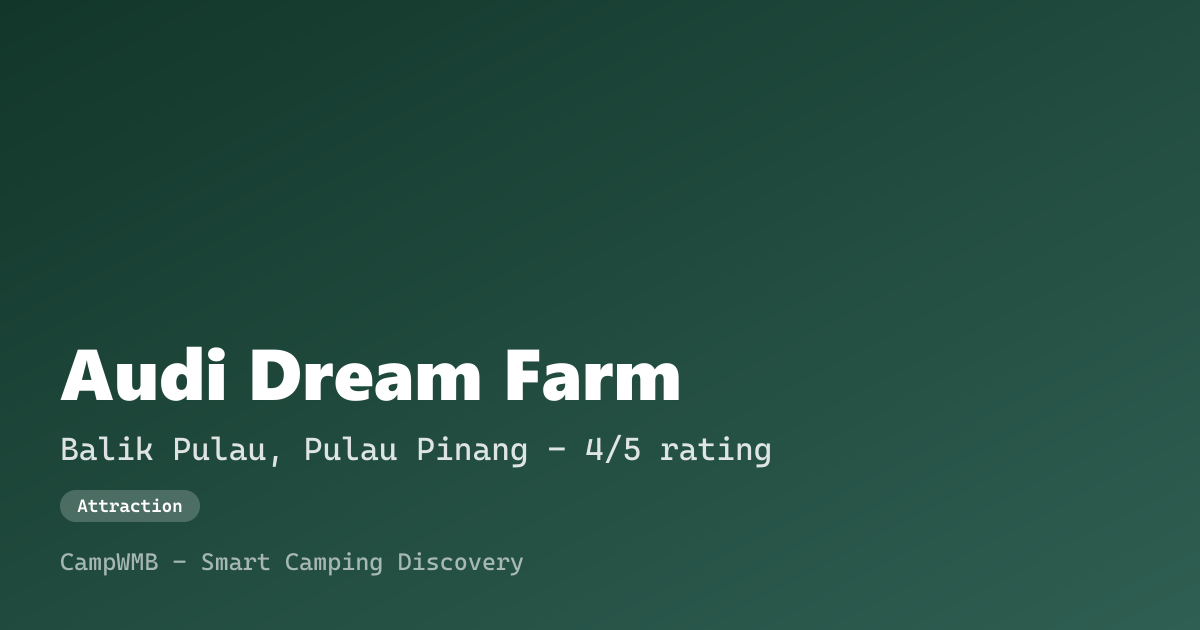 Visual sementara Audi Dream Farm