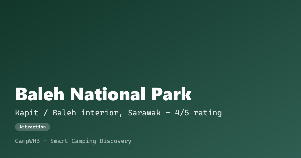Visual sementara Baleh National Park