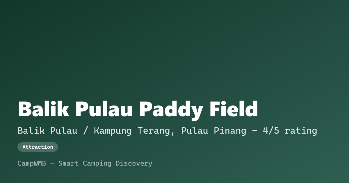 Visual sementara Balik Pulau Paddy Field