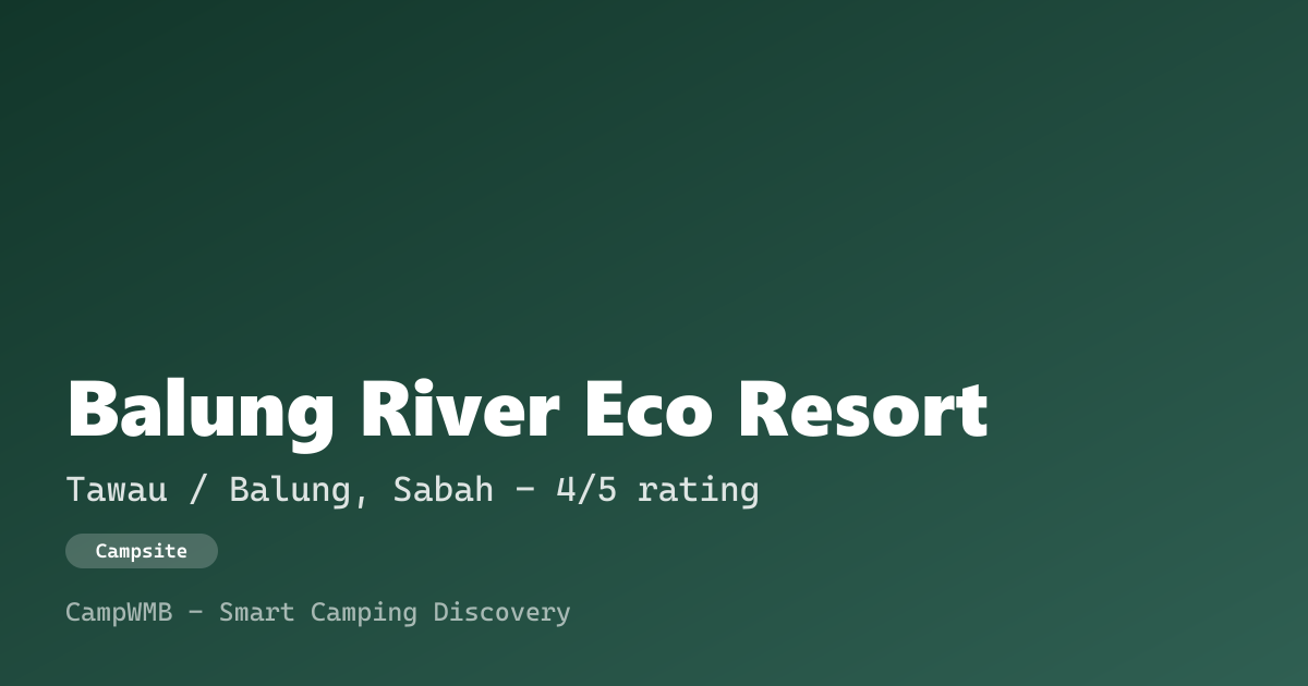 Visual sementara Balung River Eco Resort