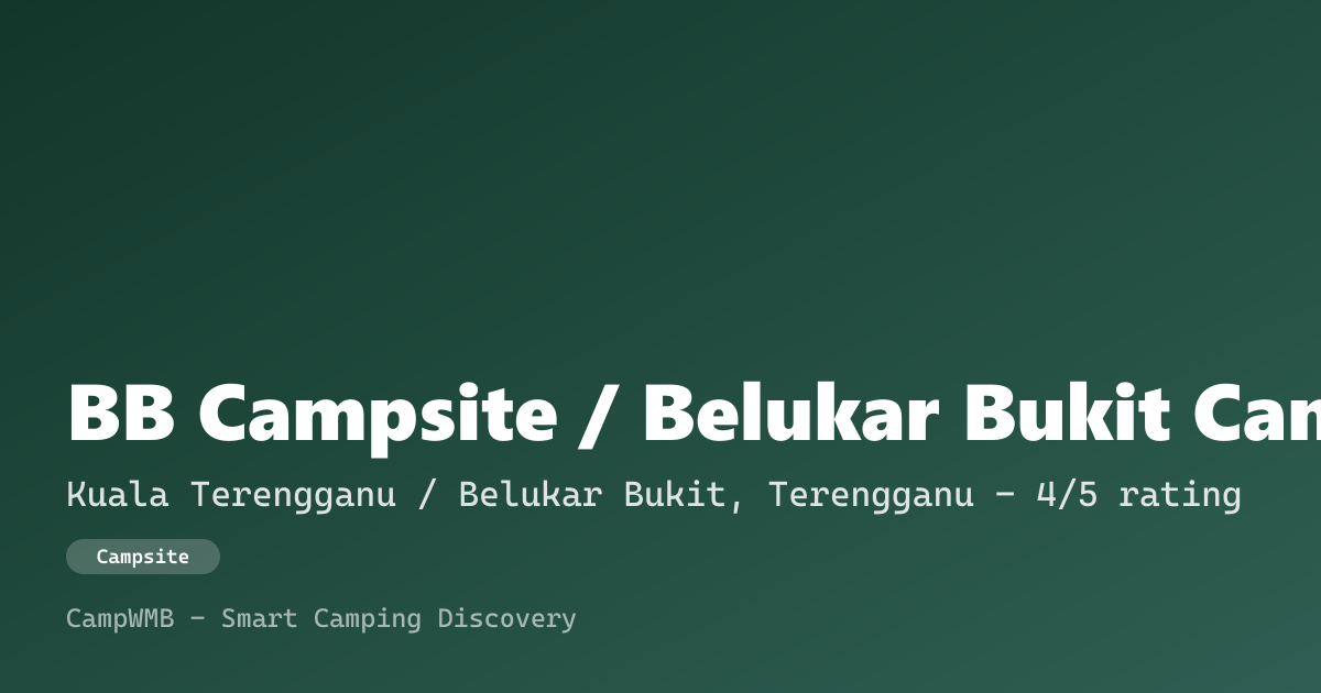 Visual sementara BB Campsite / Belukar Bukit Campsite