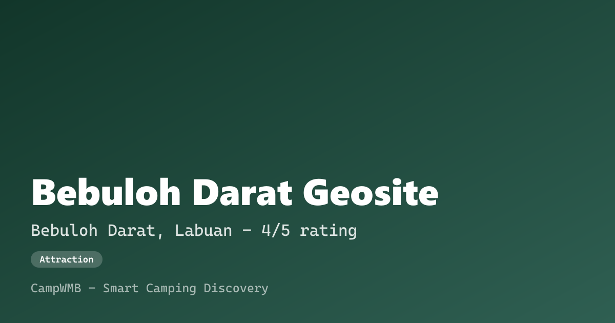 Visual sementara Bebuloh Darat Geosite