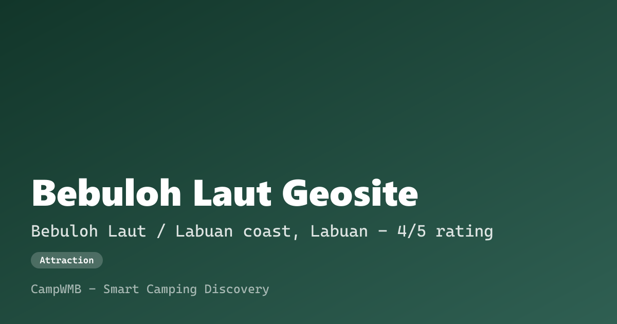 Visual sementara Bebuloh Laut Geosite