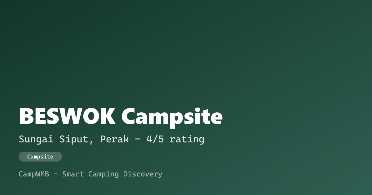 Visual sementara BESWOK Campsite