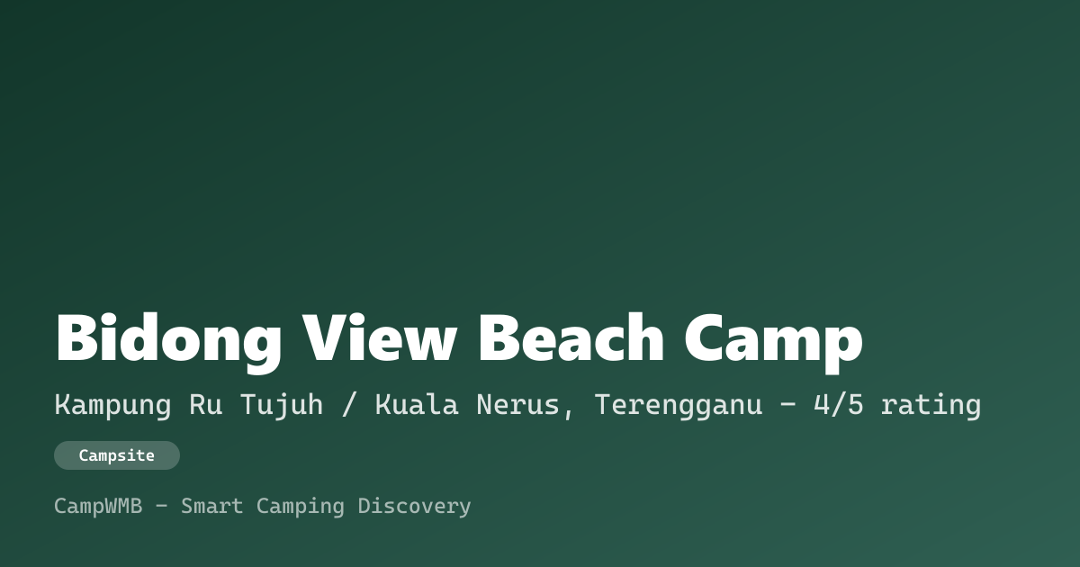 Visual sementara Bidong View Beach Camp