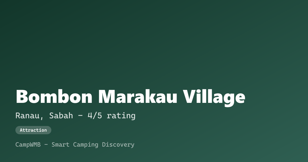 Visual sementara Bombon Marakau Village