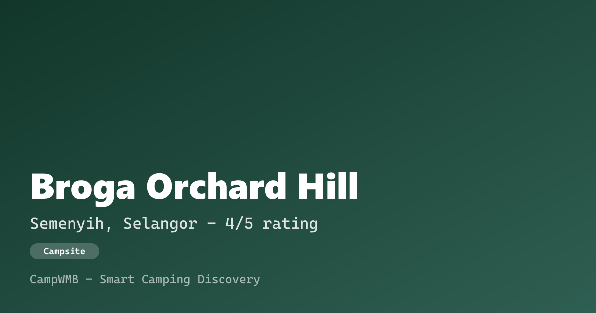 Visual sementara Broga Orchard Hill