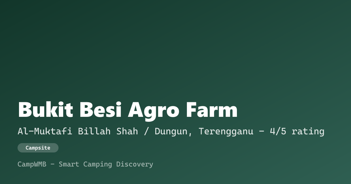 Visual sementara Bukit Besi Agro Farm
