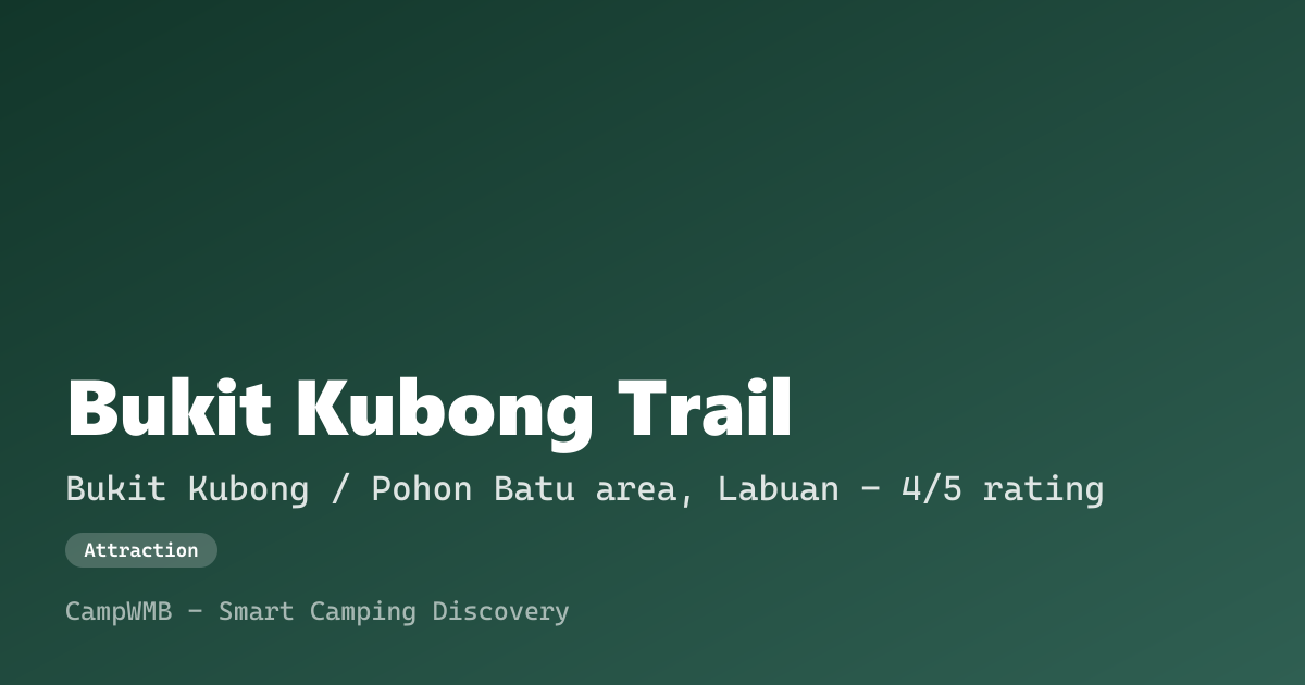 Visual sementara Bukit Kubong Trail