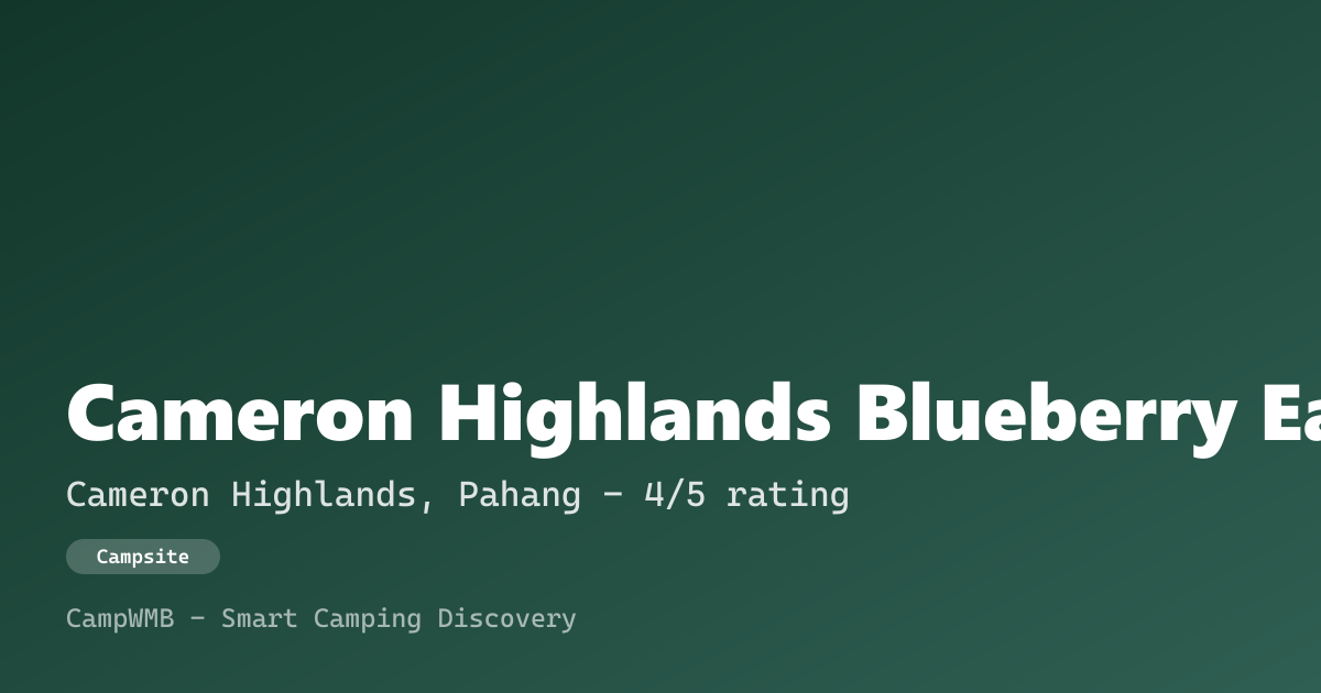 Visual sementara Cameron Highlands Blueberry Earth House Resort