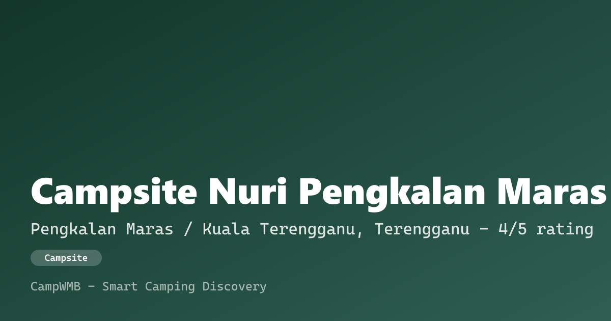Visual sementara Campsite Nuri Pengkalan Maras