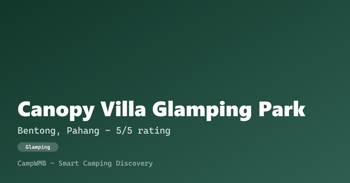 Visual sementara Canopy Villa Glamping Park