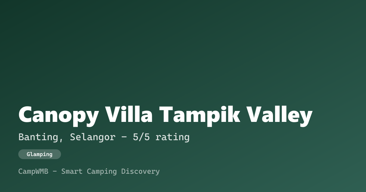 Visual sementara Canopy Villa Tampik Valley