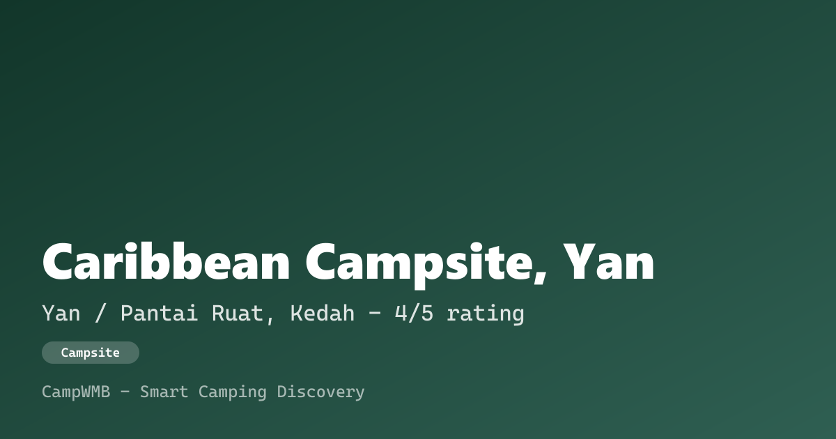 Visual sementara Caribbean Campsite, Yan
