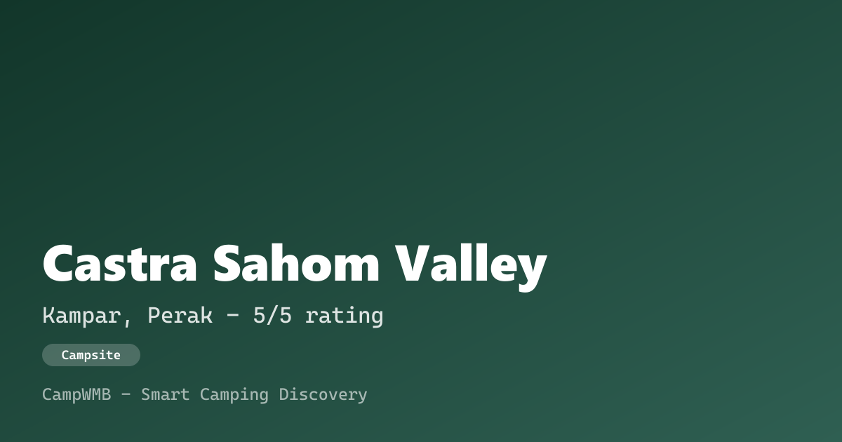 Visual sementara Castra Sahom Valley