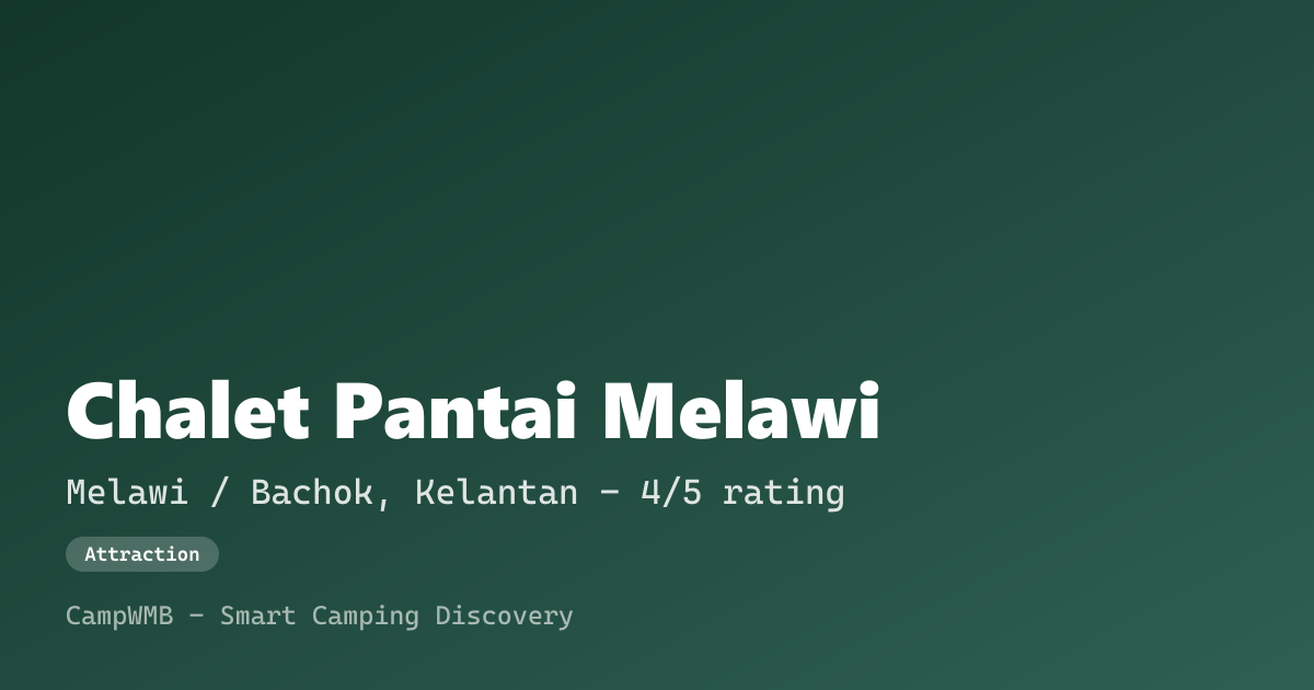 Visual sementara Chalet Pantai Melawi