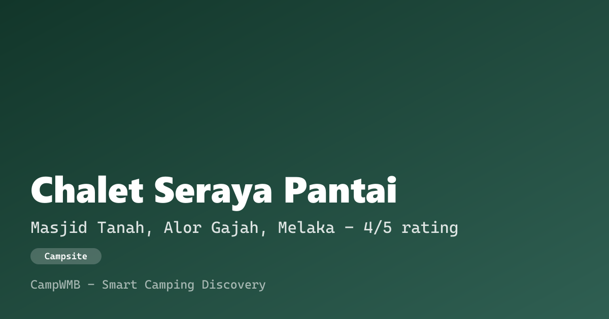 Visual sementara Chalet Seraya Pantai