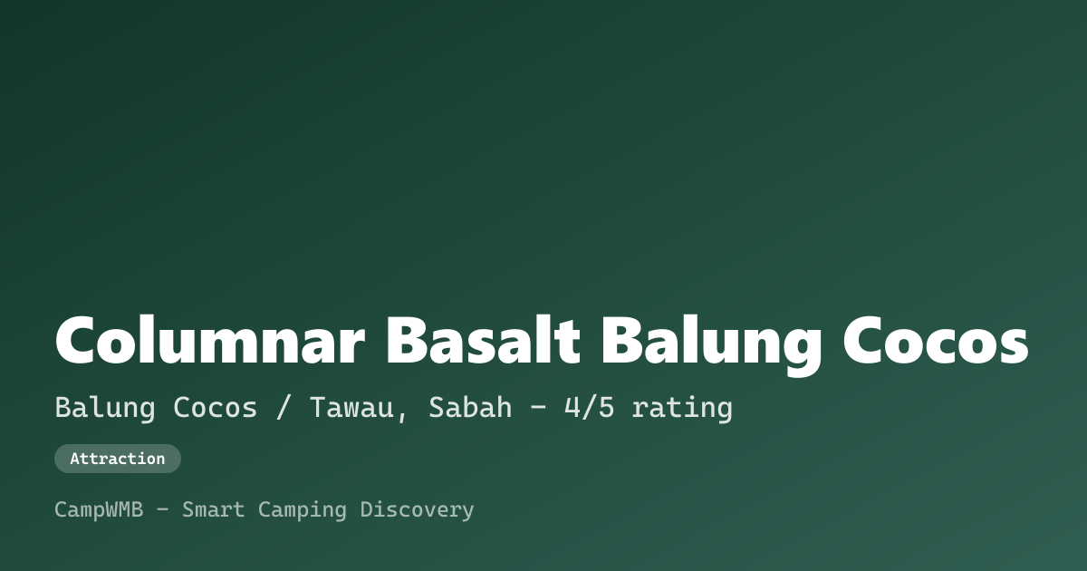 Visual sementara Columnar Basalt Balung Cocos