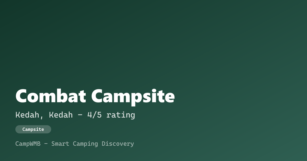 Visual sementara Combat Campsite