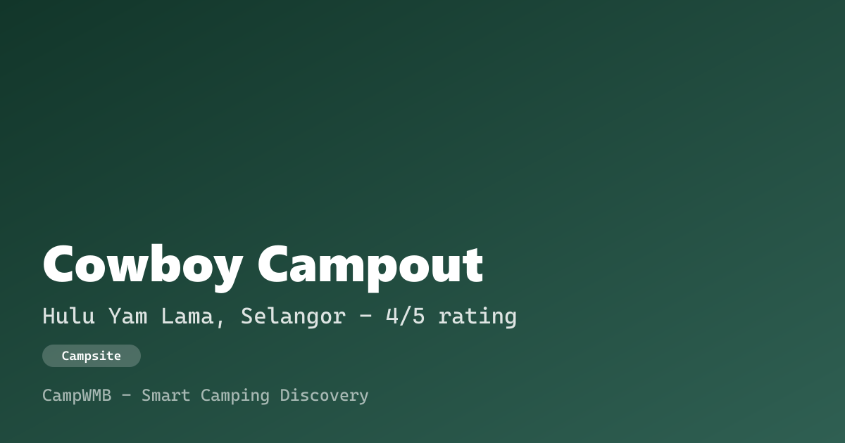 Visual sementara Cowboy Campout