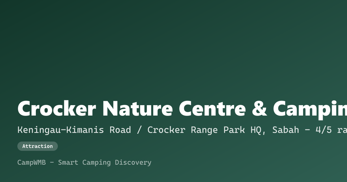Visual sementara Crocker Nature Centre & Camping Ground
