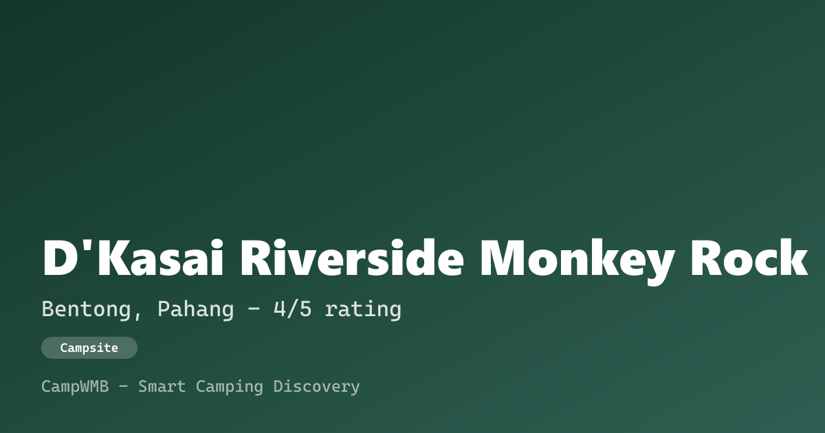 Visual sementara D'Kasai Riverside Monkey Rock