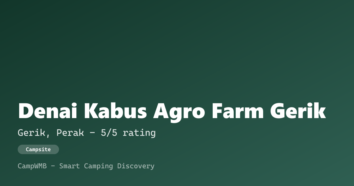 Visual sementara Denai Kabus Agro Farm Gerik