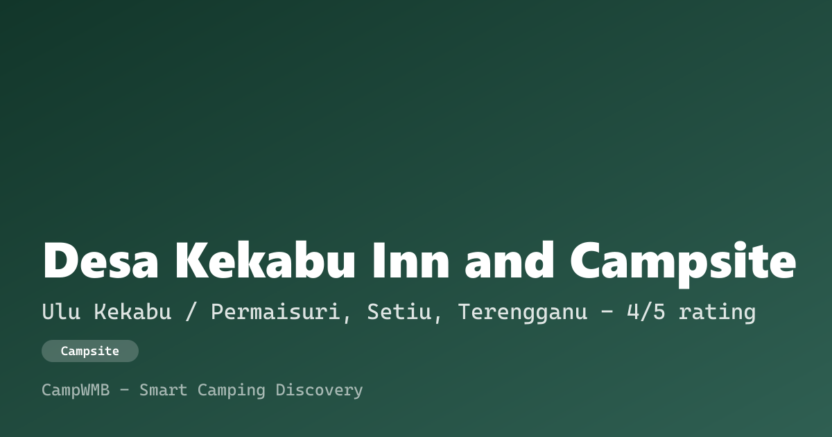 Visual sementara Desa Kekabu Inn and Campsite