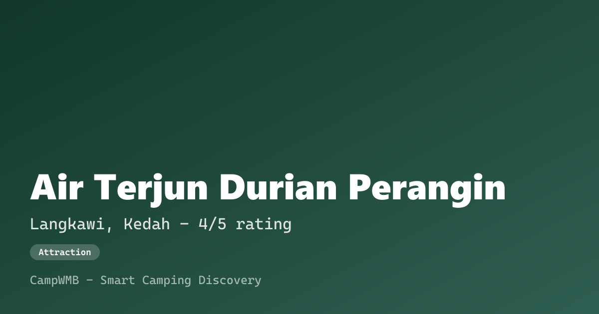 Visual sementara Air Terjun Durian Perangin