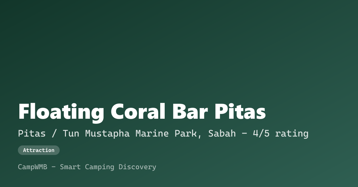 Visual sementara Floating Coral Bar Pitas