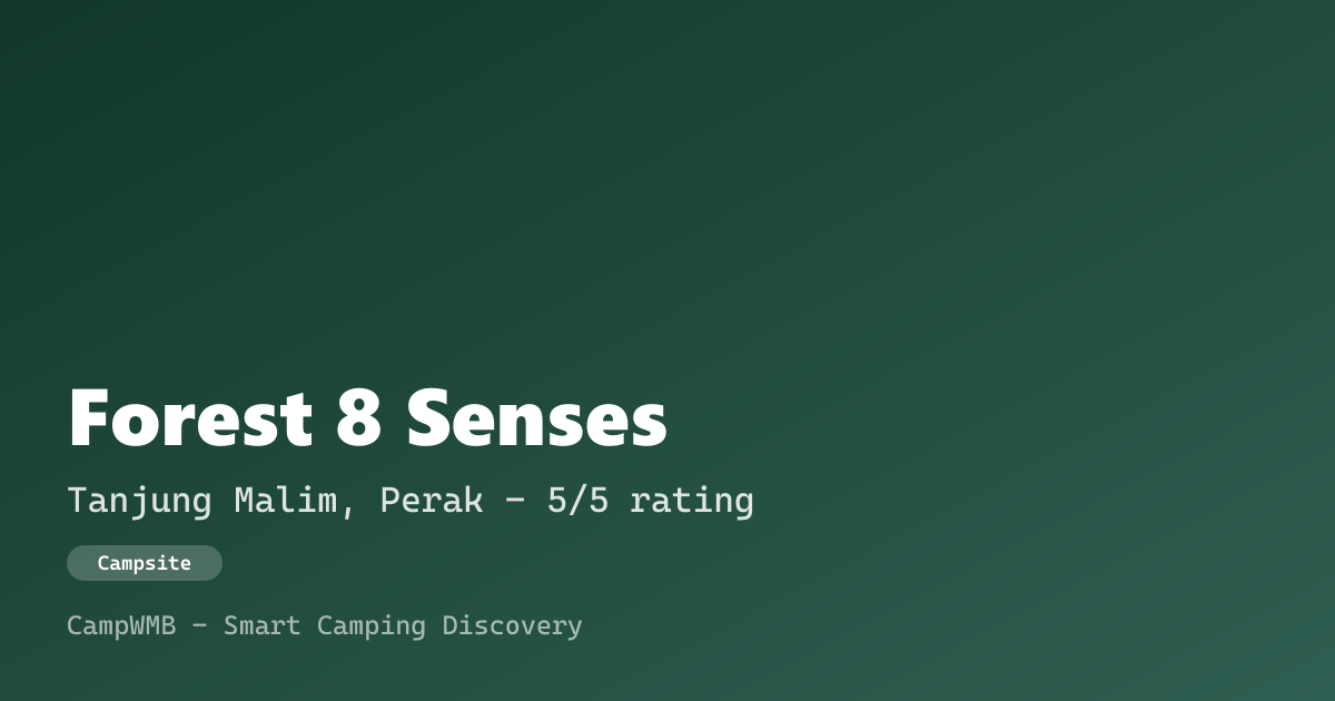 Visual sementara Forest 8 Senses