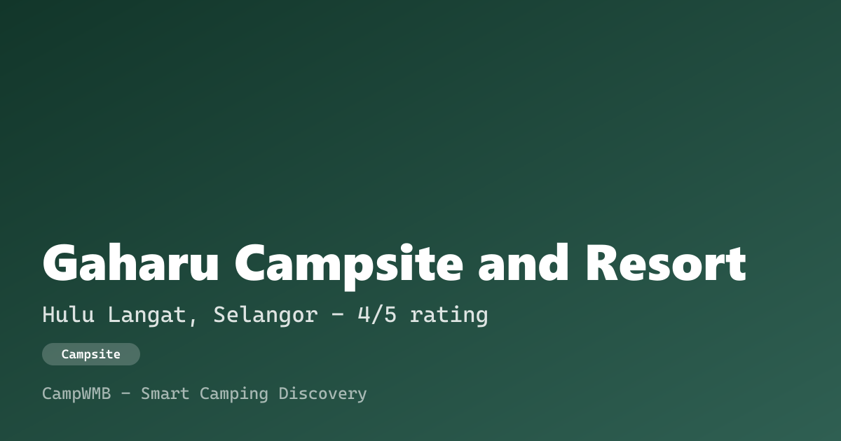 Visual sementara Gaharu Campsite and Resort