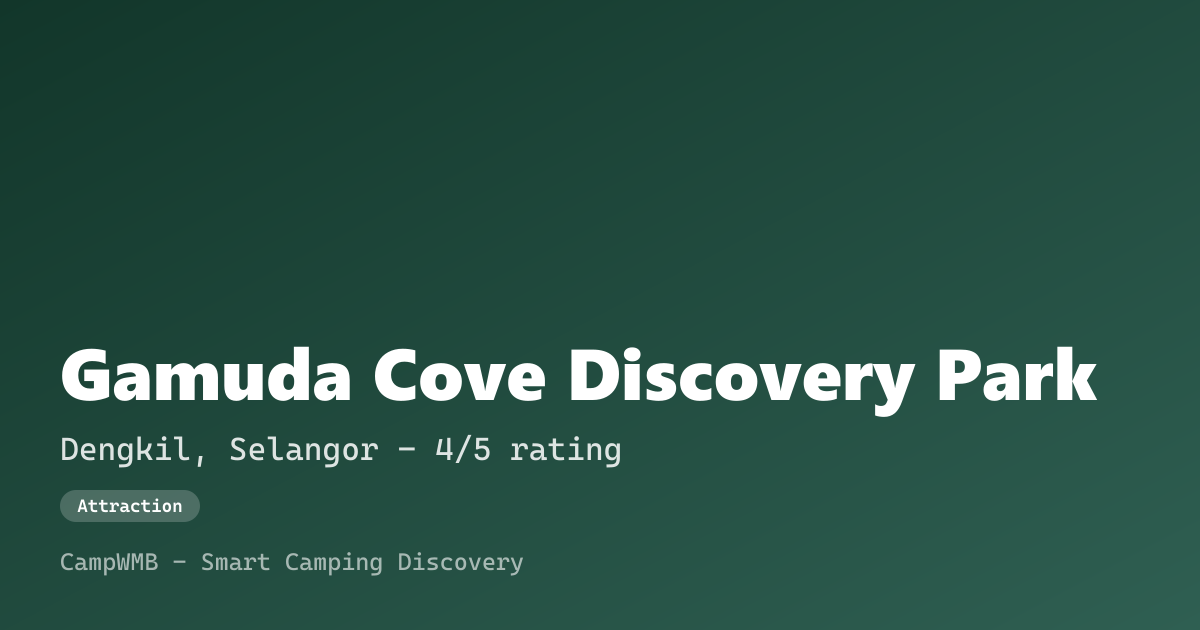 Visual sementara Gamuda Cove Discovery Park
