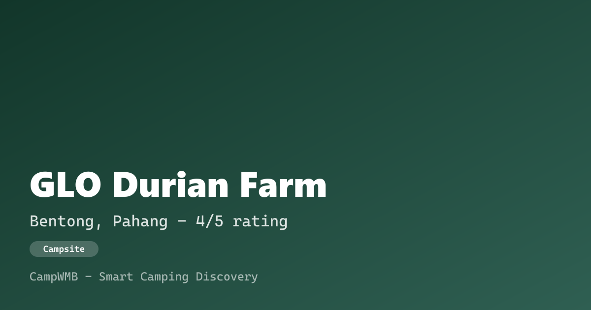 Visual sementara GLO Durian Farm