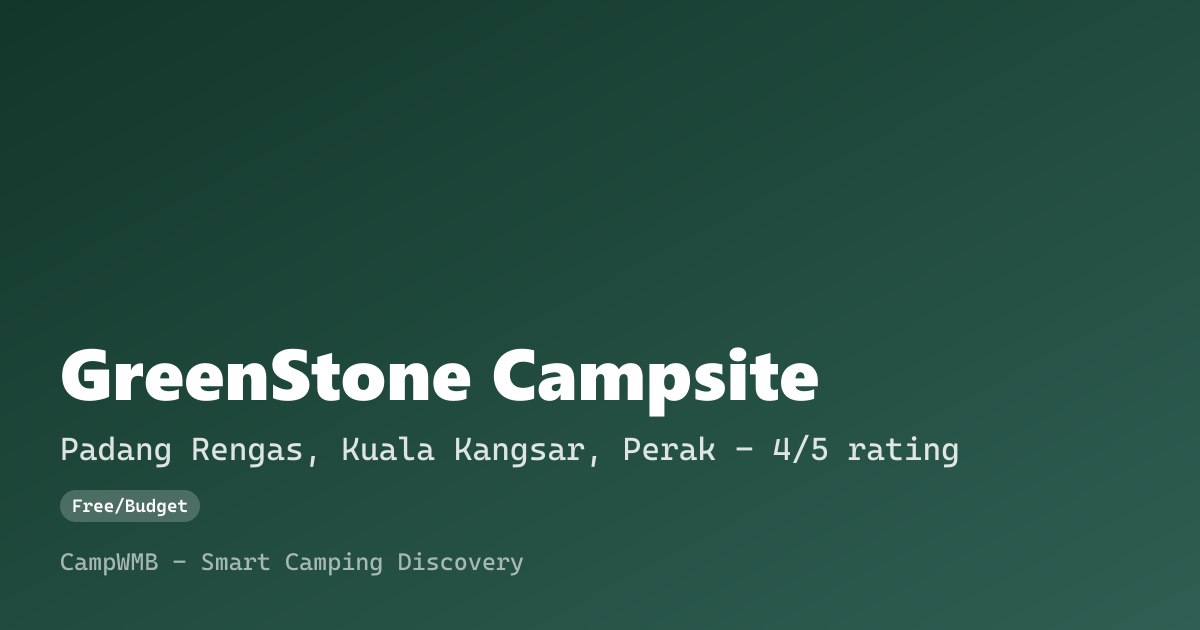 Visual sementara GreenStone Campsite