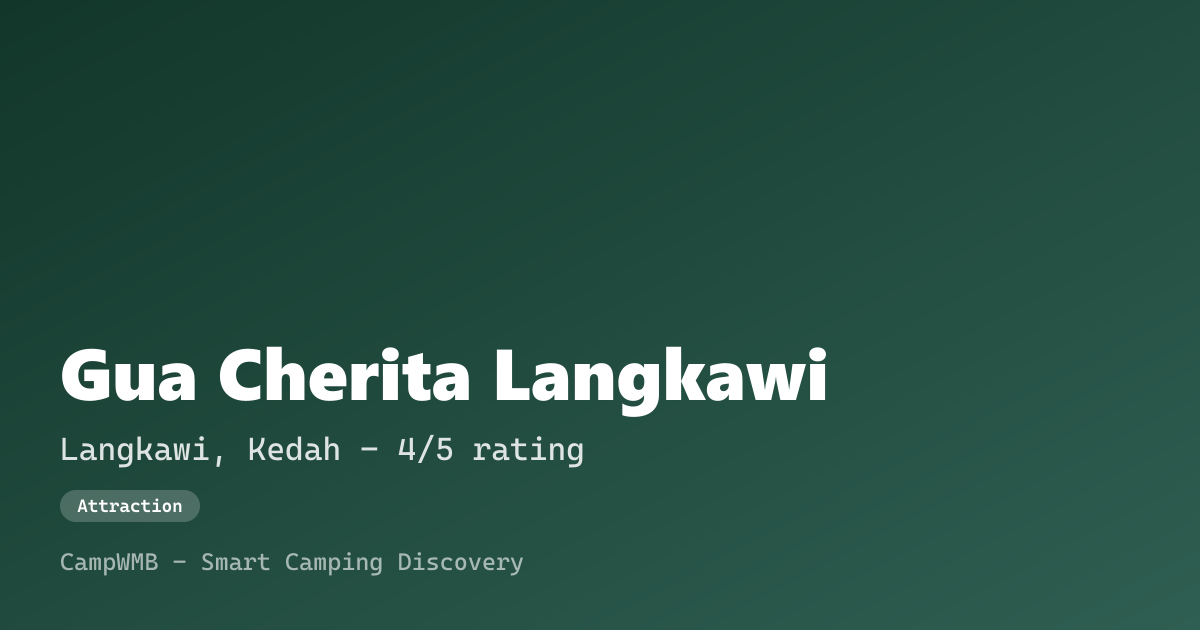 Visual sementara Gua Cherita Langkawi