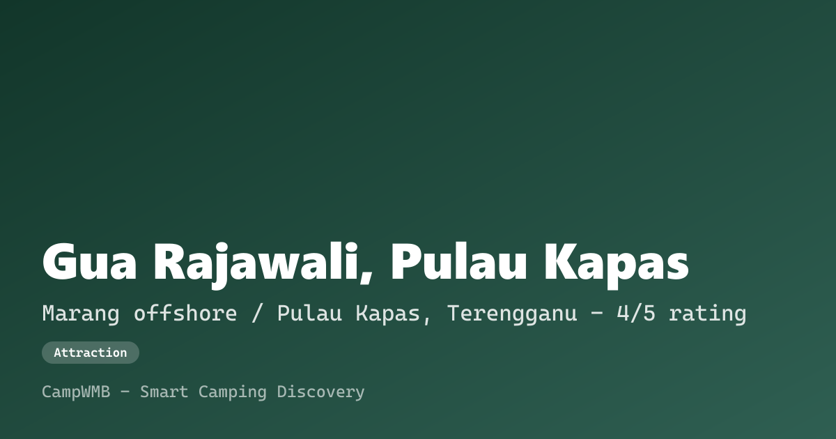 Visual sementara Gua Rajawali, Pulau Kapas