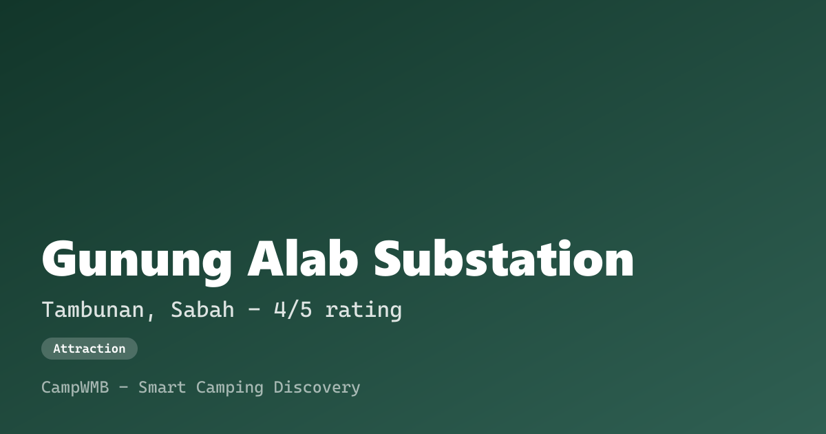 Visual sementara Gunung Alab Substation