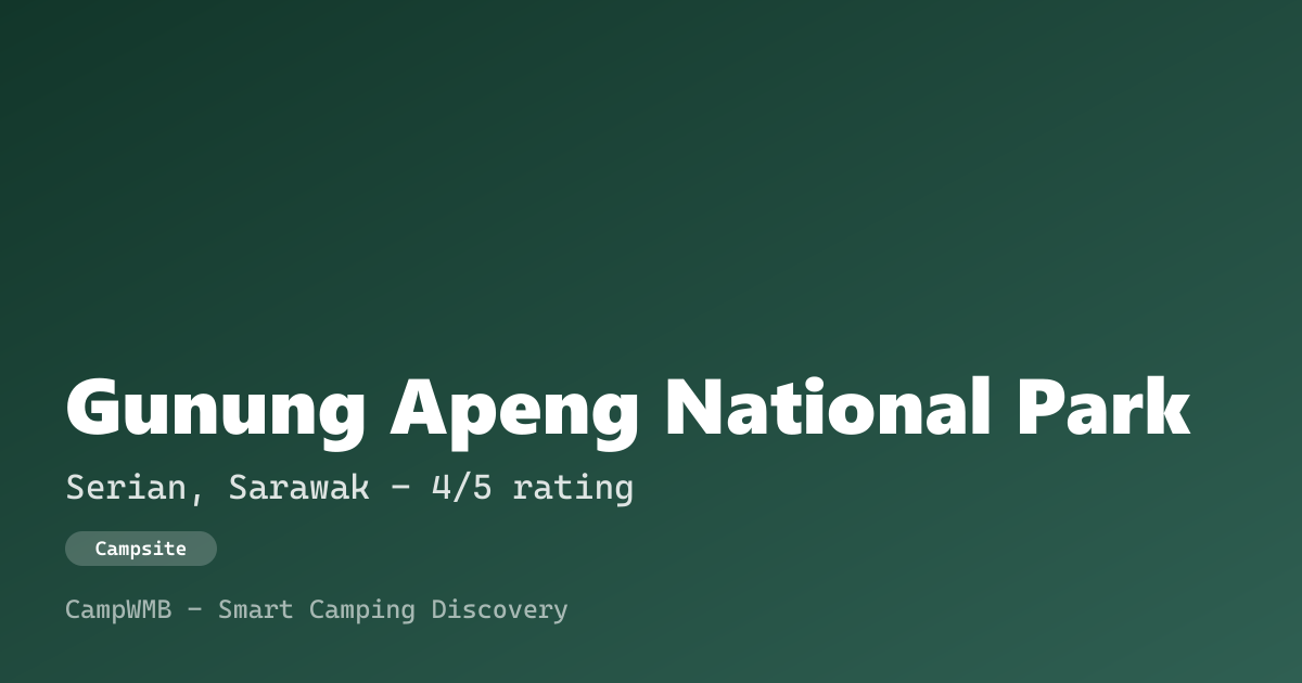 Visual sementara Gunung Apeng National Park