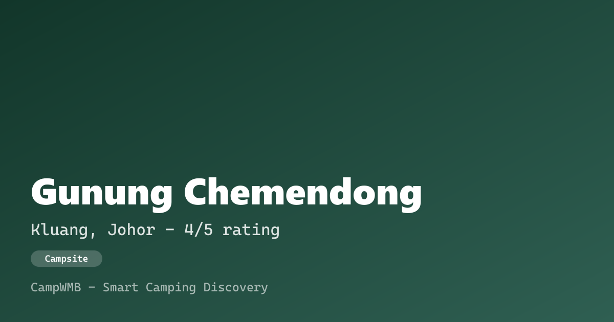 Visual sementara Gunung Chemendong