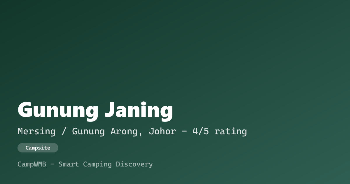Visual sementara Gunung Janing