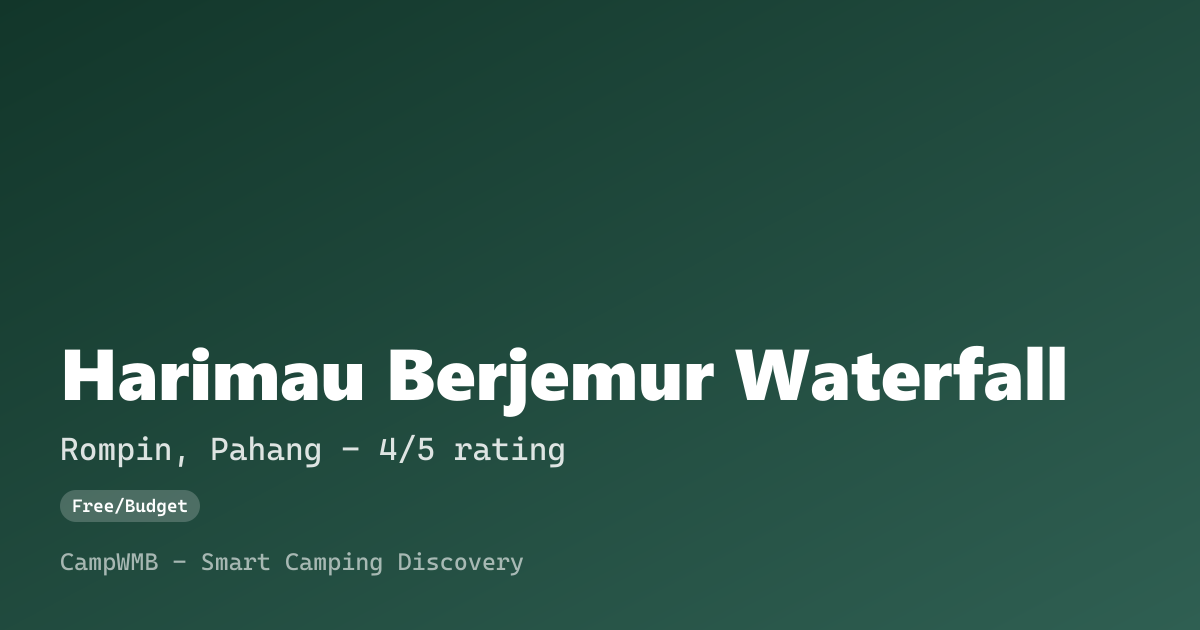 Visual sementara Harimau Berjemur Waterfall