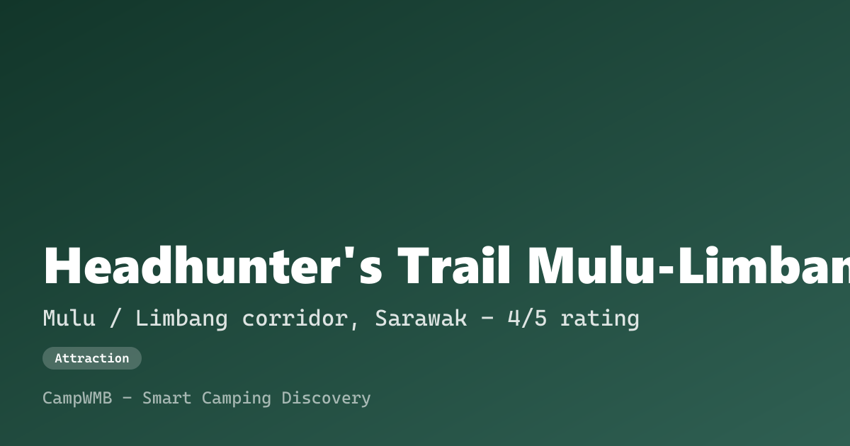 Visual sementara Headhunter's Trail Mulu-Limbang