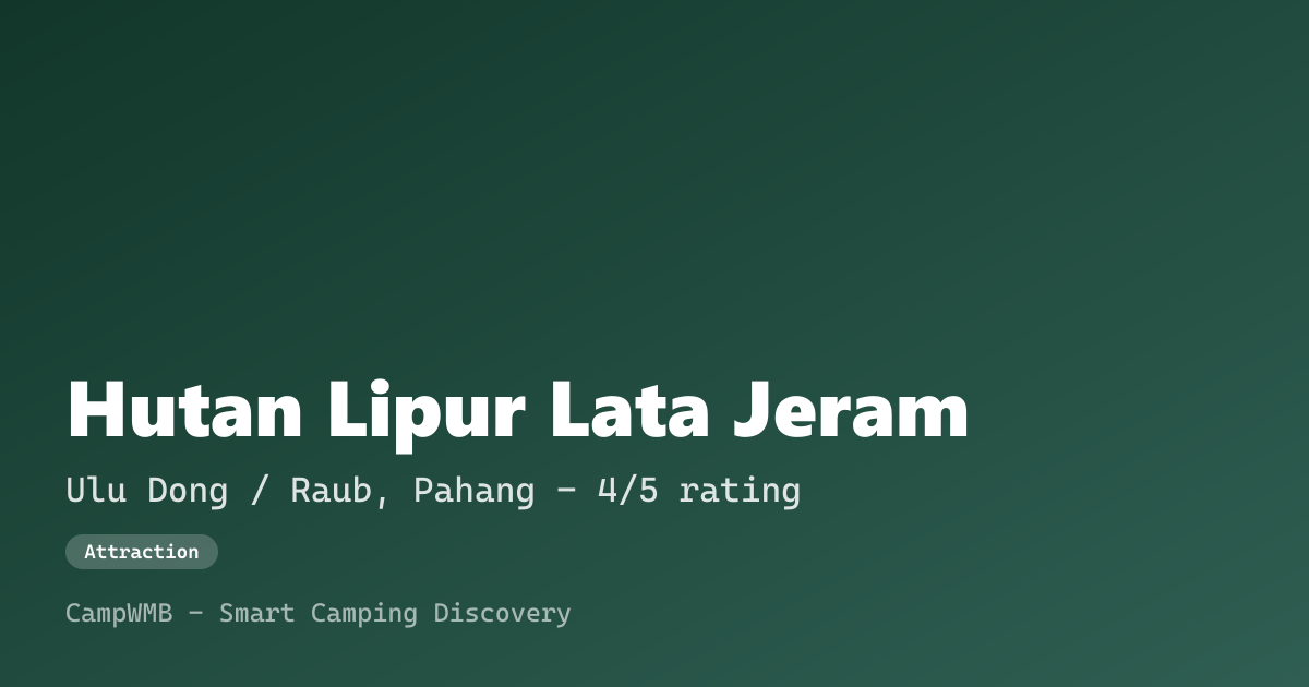Visual sementara Hutan Lipur Lata Jeram