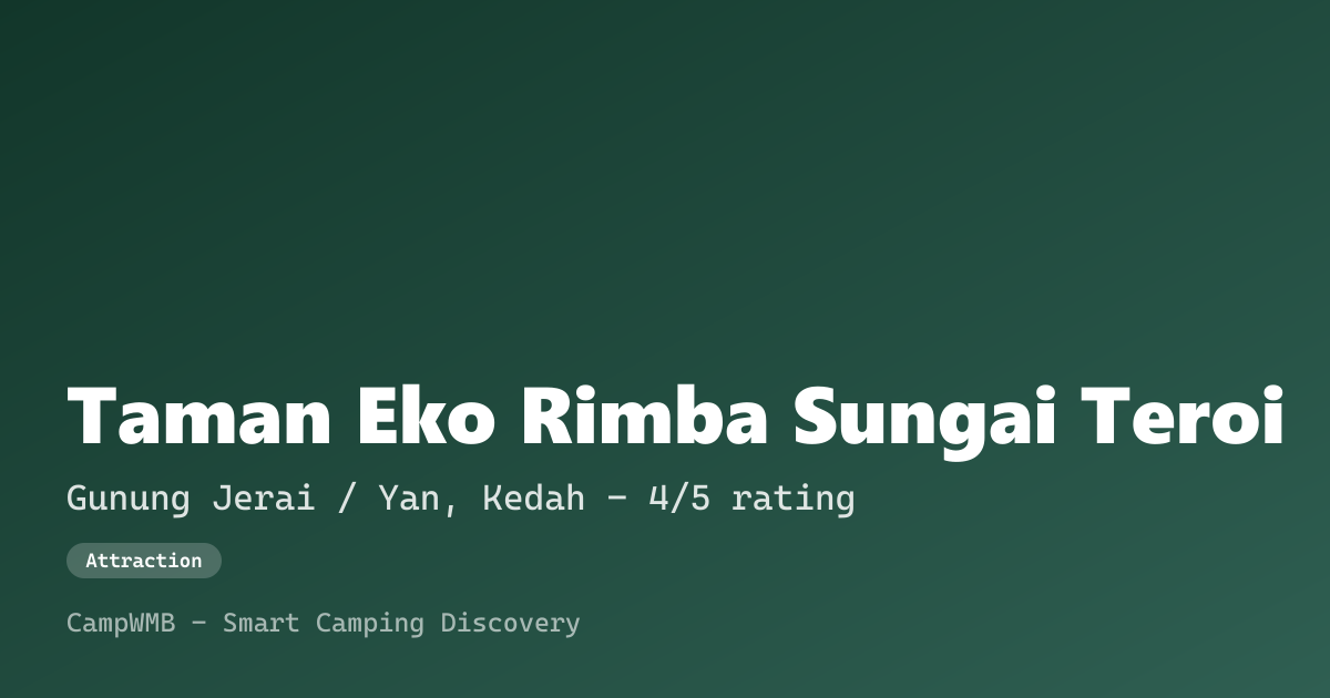 Visual sementara Taman Eko Rimba Sungai Teroi